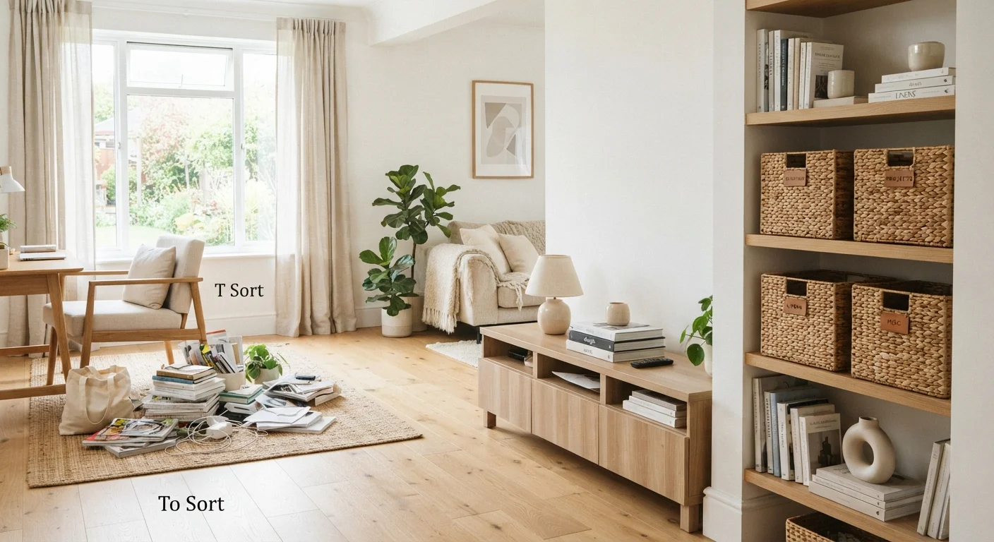 The Real Difference Between Decluttering, Tidying, and Organizing