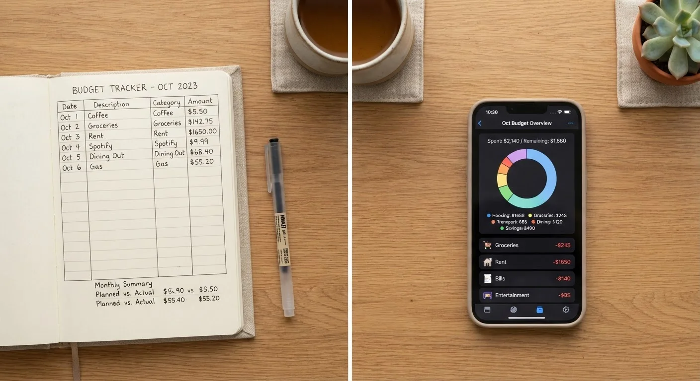 Tracking Spending by Hand vs. Using an App